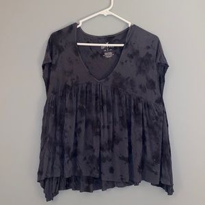Grayish blue tie dye Blouse